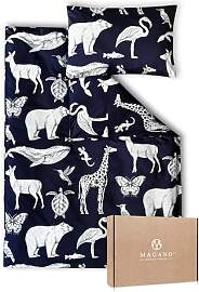 Magano® Kinderbettwäsche 135x200 Blau | Bambus