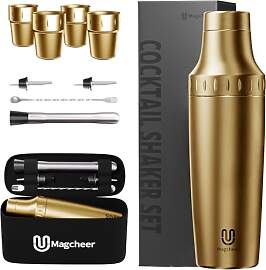 Magcheer Cocktail Shaker Set mit Stapelbaren