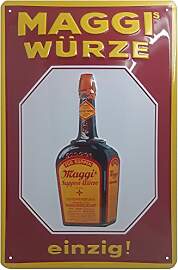 MAGGI Würze Blechschild ROT Werbung Küche Retro