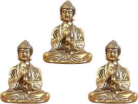 MAGICLULU Mini Buddha Figur Messing Retro Stil