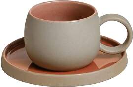 MAGICVOGEL Retro Kaffeetasse mit Untertasse aus