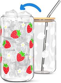 Magisches Farbwechsel Trinkglas 470ml mit