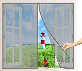 Magnet Fliegengitter Fenster, 150x120 cm Vorhang