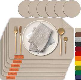 MAHEWA® 6er Set Premium Tischset Platzset aus