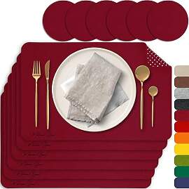 MAHEWA® 6er Set Premium Tischset Platzset aus