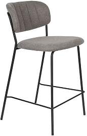 Maison En Vogue Barhocker aus grauem Stoff,