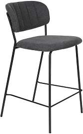 Maison En Vogue Barhocker Stoff grau dunkel,
