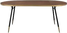 Maison En Vogue Ovaler Holztisch in Braun,