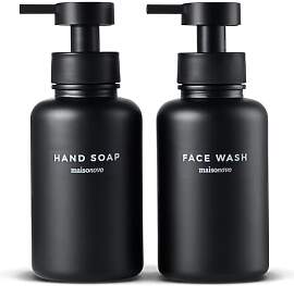MaisoNovo Glas Schaumseifenspender 2er Set – 400 
