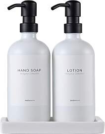 MaisoNovo Glas Seifenspender Bad Set 2er - 500 ml