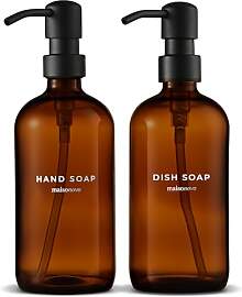 MaisoNovo Spülmittelspender Glas 2er-Set - 500 ml 