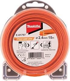 Makita E-01797 Mähfaden Four-Leaf 2,4 mm x 15 m,