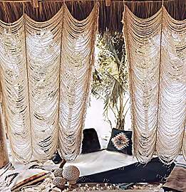 Makramee-Vorhang, Boho-Vorhang, Tür, Fenster,