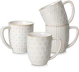 MALACASA Kaffeetassen Set 4er, 480 ml Große