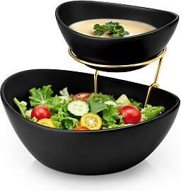 MALACASA Obstschale Etagere mit 2 Etagen,