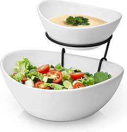 MALACASA Obstschale Etagere mit 2 Etagen,