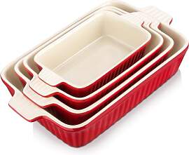 MALACASA, Serie Bake.Bake, 4-teiliges Auflaufform