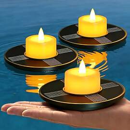 MALUX Mini Schwimmende Pool-Lichter, 3 Pack
