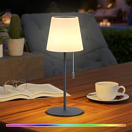 MALUX Solar Tischlampe Outdoor mit Zugschalter