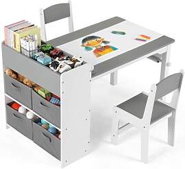 MAMIZO Kindertisch mit 2 PCS Stühlen, Maltisch