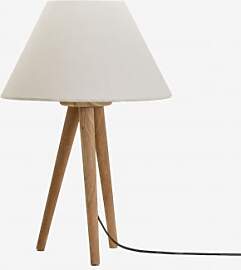 Mango-holztischlampe Simona Mango-holz & Weiß 