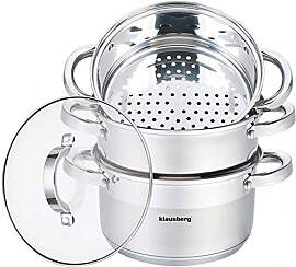 Mantowarka Dampfkocher 22cm Set Induktion Kochtopf 