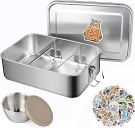 MAOOY Edelstahl Brotdose 2400ml, Lunchbox