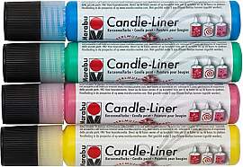 Marabu Candle-Liner-Set Grundfarben, 4x 25 ml