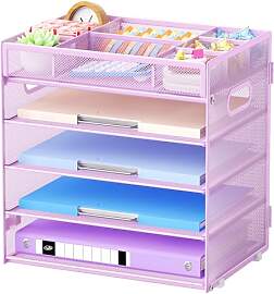 Marbrasse 5-stufiger Schreibtisch-Organizer aus