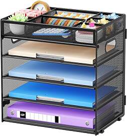 Marbrasse 5-stufiger Schreibtisch-Organizer aus