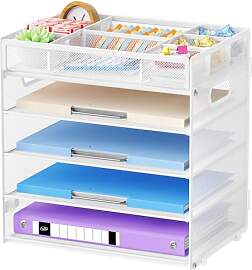 Marbrasse 5-stufiger Schreibtisch-Organizer aus