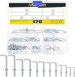 Mardatt 120 Stück 6 Größen Square Bend Hooks