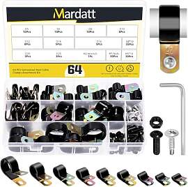 Mardatt Vinyl Coated Cable Clamps, 160 Stück 9