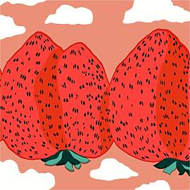 Marimekko Mansikkavuoret Serviette 33 x 33cm 20er