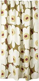 Marimekko Unikko Duschvorhang Green umber-cream