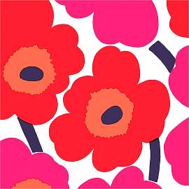 Marimekko Unikko Serviette 33x33cm 20er Pack Red