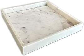 Marmortablett - Tablett aus weissem Marmor -