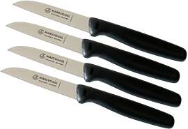 Marsvogel - 4er Pack Gemüsemesser 3" Schwarz 