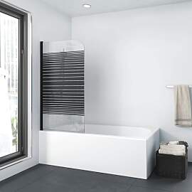 Marwell Black Lines Badewannenaufsatz 125x140 cm