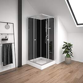 MARWELL Komplettdusche Black Reef – Dusche 80 x