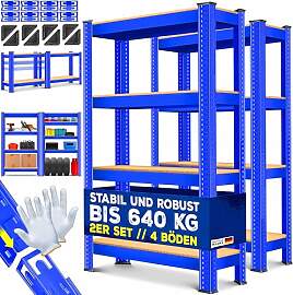 MASKO® 2er-Set Lagerregal Schwerlastregal,