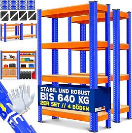 MASKO® 2er-Set Lagerregal Schwerlastregal,