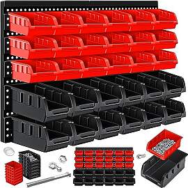 MASKO® Stapelboxen + Wandregal 32-teiliges Set