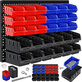 MASKO® Stapelboxen + Wandregal 32-teiliges Set