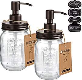 Mason Jar Seifenspender – Bronze rostfreier 304