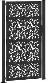 Massbinet Gartentor Schwarz 105x180 cm Stahl