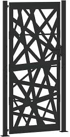 Massbinet Gartentor Schwarz 105x205 cm Stahl