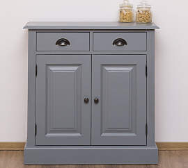 Massive Landhaus Kommode fehgrau