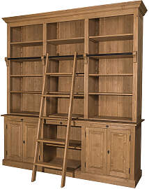 Massiver Bücherschrank in Landhausoptik