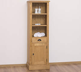 Massivholz Hochschrank hellbraun gewachst